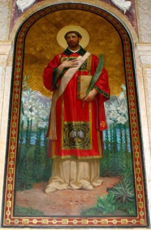Pintura en la iglesia de San Calimero, Milán (Italia).