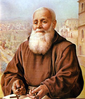 Óleo del Beato, al fondo la ciudad de Granada.