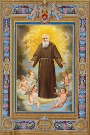 Tapiz de la beatificación.
