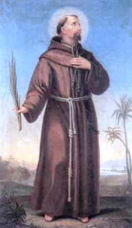 Estampa devocional del Santo.