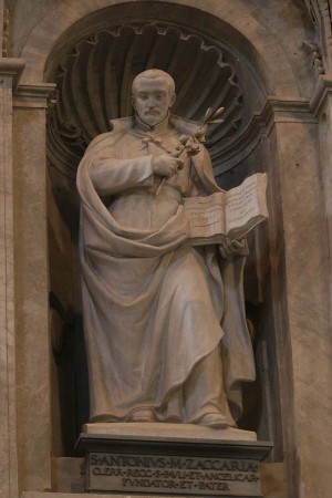 Escultura del santo, obra de Cesare Aureli. Basílica de San Pedro del Vaticano, Roma (Italia).