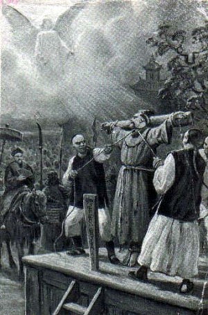 Representación del martirio.