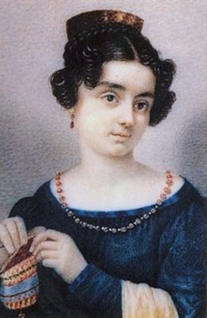 Retrato de la Beata en su juventud.
