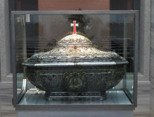 Urna con las reliquias del Santo en Salamanca. Foto: Sergio Pereira.
