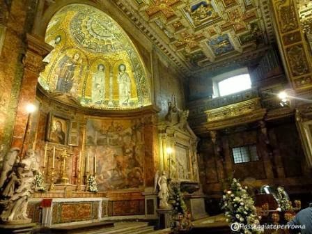 Altar mayor de Santa Maria Nuova, Roma. En él están las reliquias de los Santos Nemesio, Lucila, Exuperia, Sempronio, Teódulo y Olimpio.