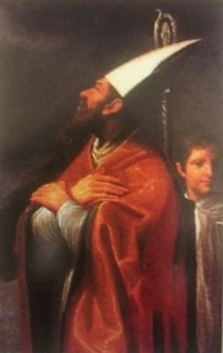 Lienzo barroco de San Urso de Fano, obispo.