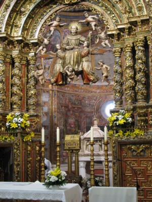 Capilla donde se encuentran sus restos en el convento de La Aguilera.