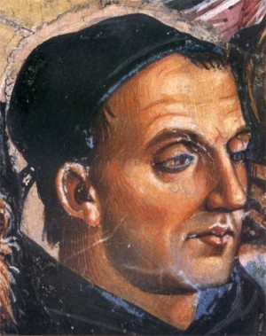 Retrato del Beato en un fresco de Luca Signorelli.
