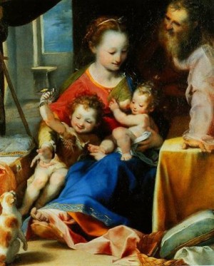 "La Virgen del Gato", óleo de Federico Barocci.