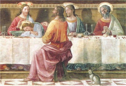 "Última Cena", fresco de Domenico Ghirlandaio. Convento de San Marcos, Florencia, Italia.