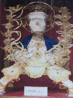 Detalle de las reliquias de San Probo.