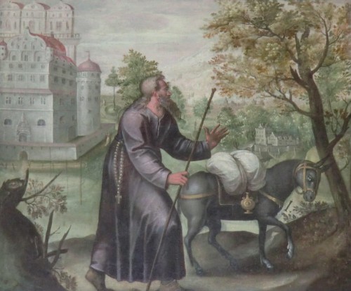 Lienzo del Santo con el asno.