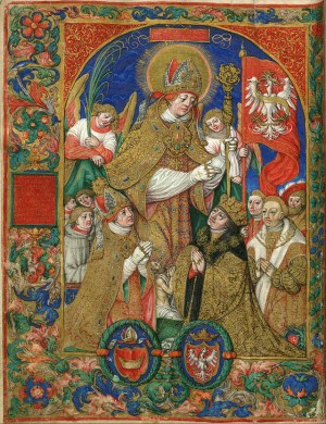 San Estanislao, patrono de Polonia. Stanislaw Samostrzelnik (siglo XVI).