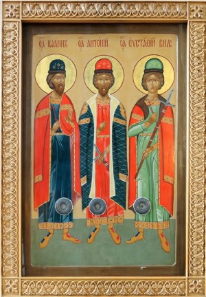 Icono ortodoxo ruso de los Santos.