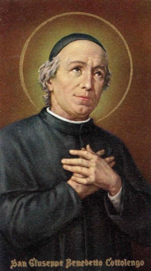 Estampa devocional italiana del Santo.