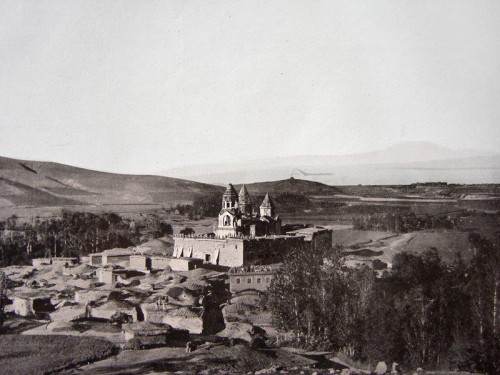 Foto del monasterio de Narek en el año 1900.