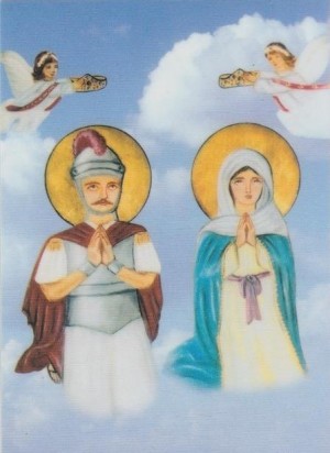 Icono ortodoxo copto de los Santos.