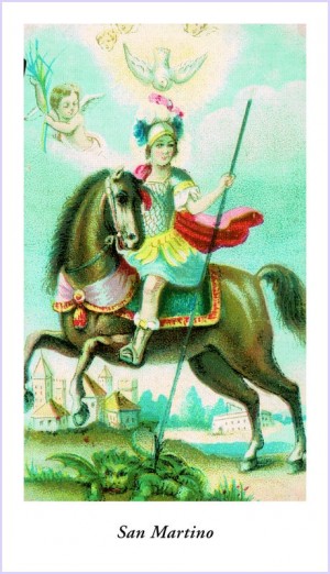 Estampa devocional italiana del Santo, de la serie Egim Isonzo, 409.