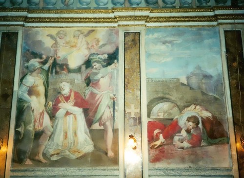 Martirio del Santo. Fresco de Antonio Circignani, Capilla del Palacio Altemps, Roma (Italia).