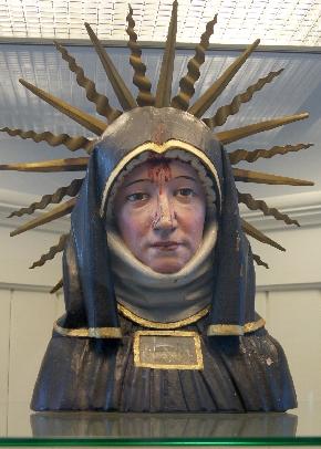 Busto-relicario de la Santa. Monasterio de Sankt Gall, Suiza.