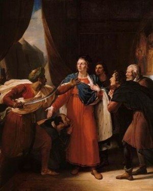 San Luís es hecho prisionero. Cuadro en el Castillo de Versalles.