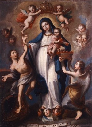 La Madre Santísima de la Luz, reproducción del original venerado en León Guanajuato, obra de Miguel Cabrera, Museo Nacional del Virreinato.
