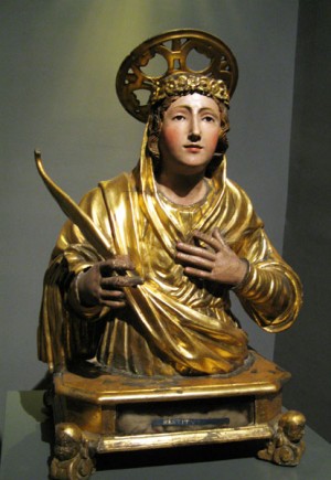 Busto-relicario de la Santa. Museo diocesano de Nápoles, Italia.
