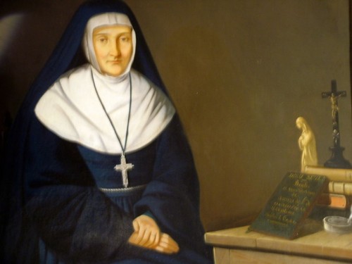 Lienzo-retrato de la Santa.