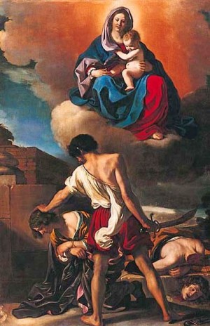 Martirio de los santos, obra de Il Guercino, 1632.