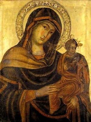 Virgen de Gracia, siglo XIV. Iglesia de San Agustín y Santa Catalina, Valencia (España).