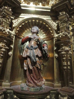 Estatua de la Santa. Colegiata de Lerma, Burgos (España). Fotografía: María Gandia.