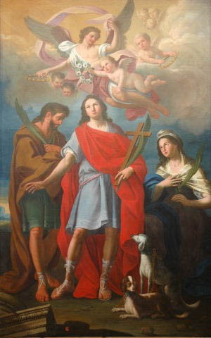 Lienzo de los Santos, obra de Matthias de Mari. Iglesia de San Vito, Ostuni, Italia.