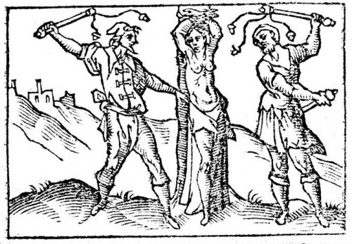 Martirio de la Santa. Grabado de Antonio Tempesta.