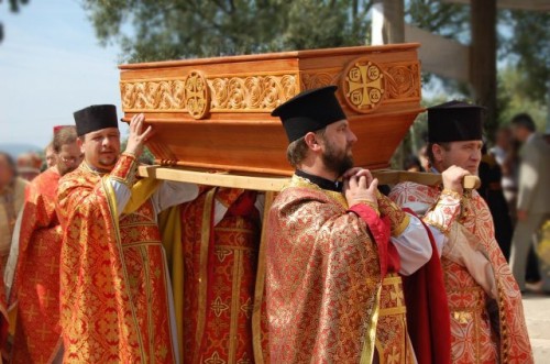 Traslado de las reliquias desde Zdynia a Gorlitz.