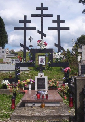 Monumento llamado “Gólgota de Lemko”, construido por el nieto del santo sobre su tumba.