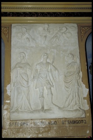 Relieve de los Santos Flora, Pelayo y Sabigoto en Córdoba.