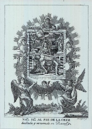 Otro grabado de la venerada patrona de Puçol, Valencia (España).