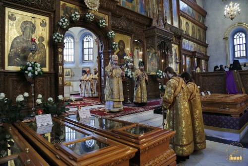 Santos sepultados en el Monasterio Svyatogorsky.