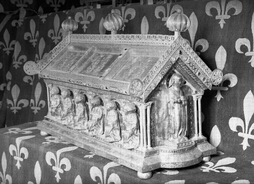 Urna de las reliquias en la catedral de Amiens (Francia).