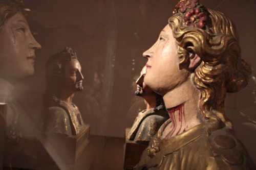 Bustos policromados de los Santos Digna y Anastasio de Córdoba (s.XVII). Colección Compañía de Jesús, Provincia Colombia.