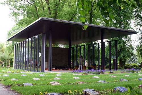 Tumba de la beata en el cementerio central de Münster.