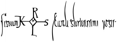 Firma de Carlomagno.