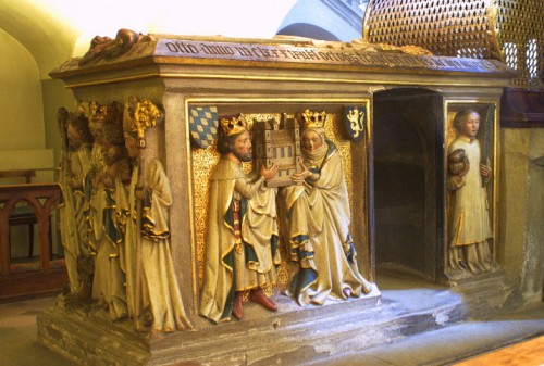 Sepulcro del santo en la abadía de San Miguel en Bamberg (Alemania).