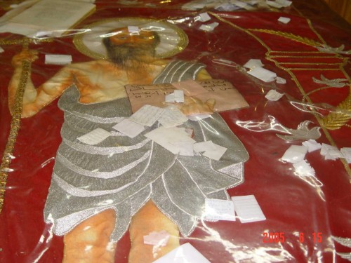 Detalle de la tumba del Santo.