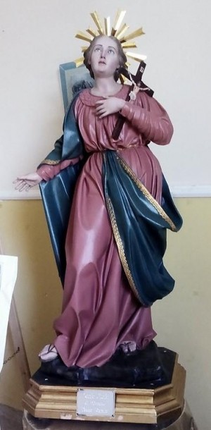 Imagen de Santa Lucía romana venerada en Mendola, Italia.