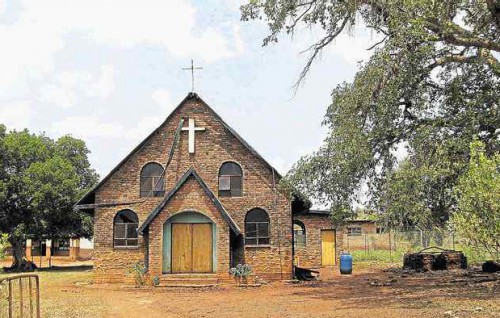Vista de la iglesia de Nweli, Sudáfrica.