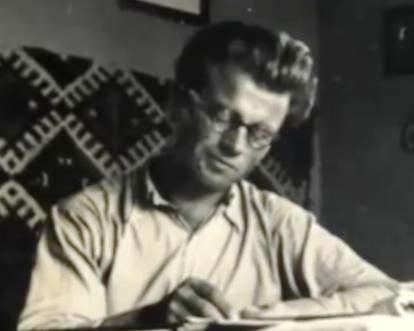 Traian Dorz escribiendo.