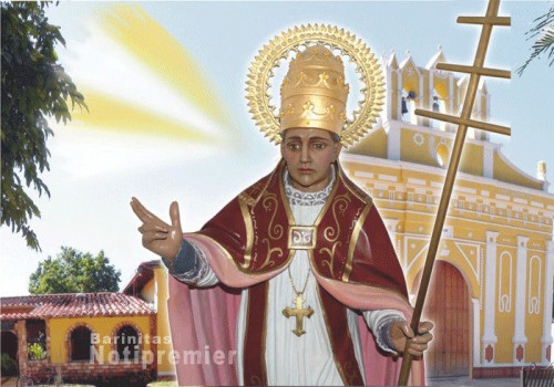 San Eleuterio, papa, patrono de Barinitas (Venezuela).