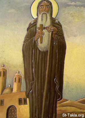Pintura copta del Santo. Fuente: www.st.takla.org
