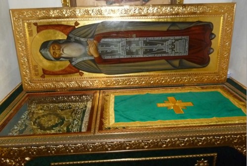 Urna de las reliquias del santo.